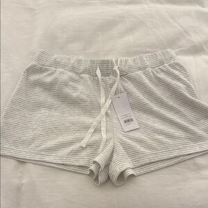 The White Company Gray and White Athletic Shorts